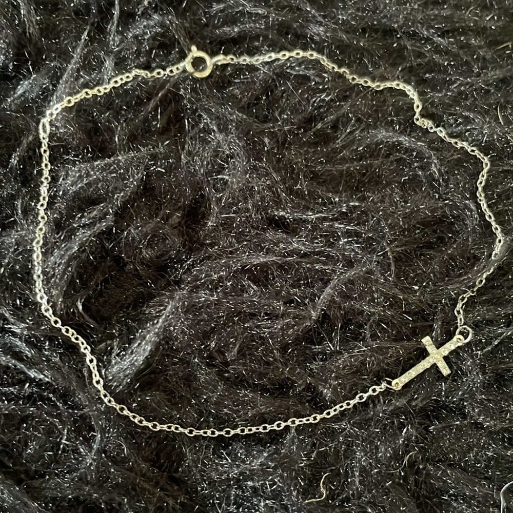 925 cross anklet/bracelet